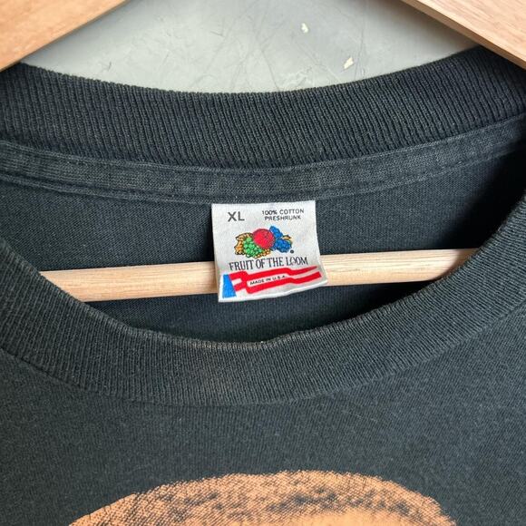 Malcom X Big Face Education Quote African American Civil Rights XL 90s Tee - Picture 3 of 5